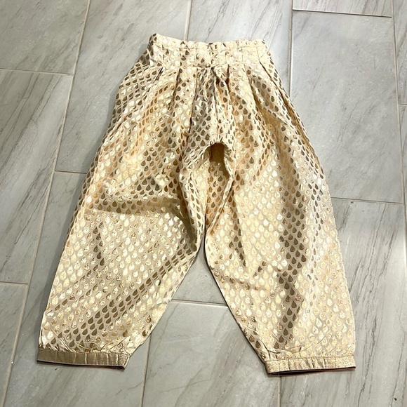 Indian Satin Silk Ladies Plus Size Alibaba Harem Pants Baggy Gold,Lined,size S - Picture 3 of 12